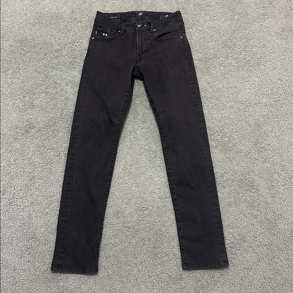 Tramarossa Michelangelo Zip Stretch men’s black denim jeans size 30